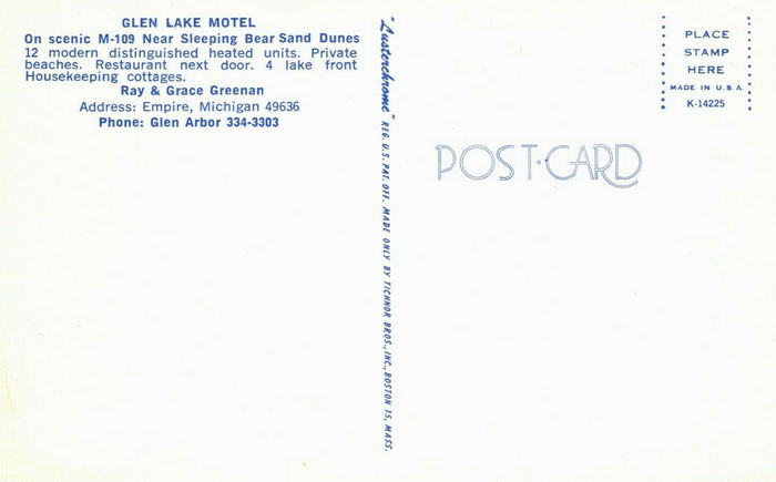 Duneswood Resort (Glen Lake Motel, Sleeping Bear Motel) - Old Postcard (newer photo)